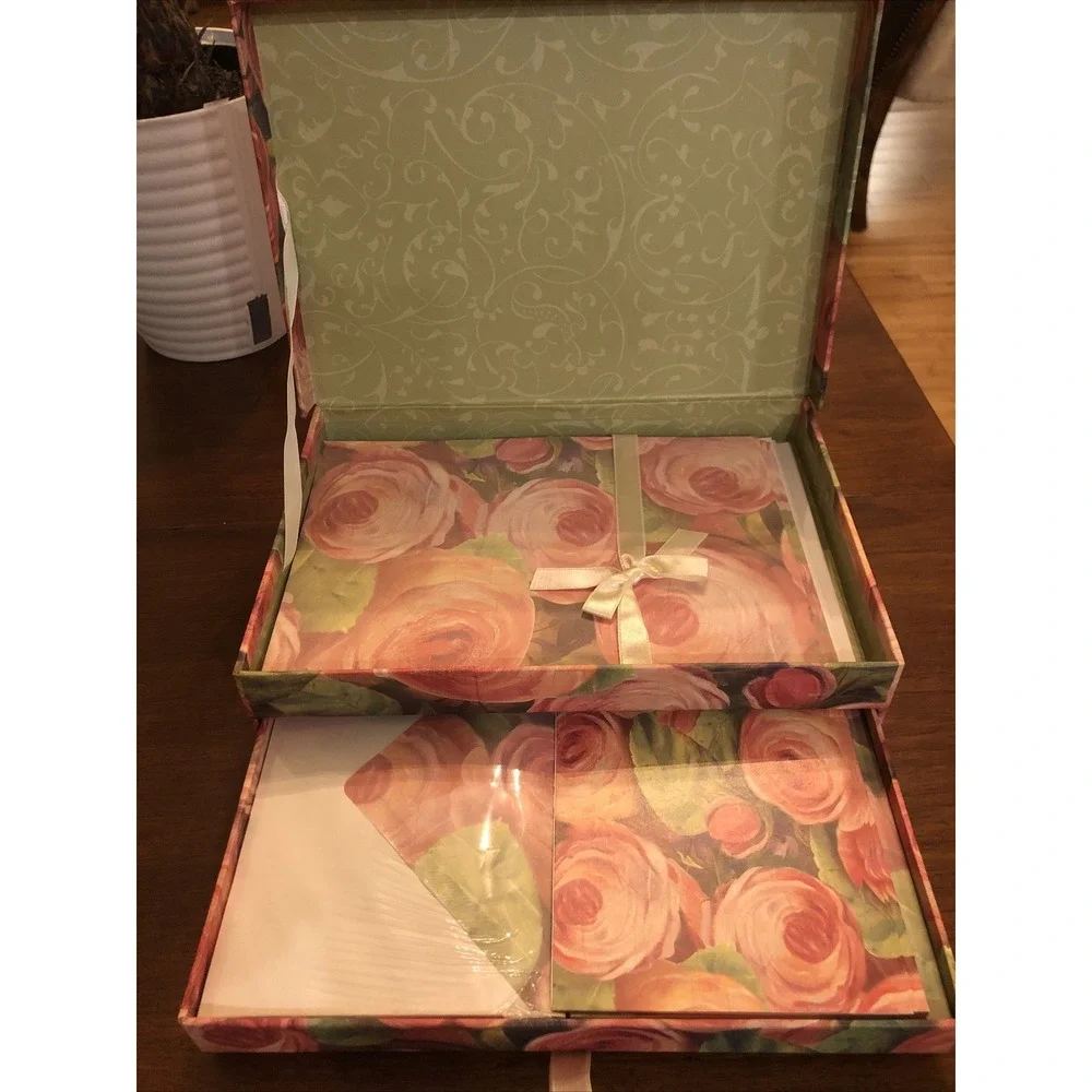 Flora Bella Stationary Box W/16 Writing Paper W/env, 15 Notecards W/envelopes